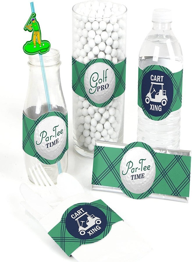 MEAXUR 24pcs Golf Themed Straight Reusable Straws for Golf Party Favor Gift Bags,Daily Drinking Straws,Birthday Party,Class Reunions,Sports Golf Party Supplies,With 2 Cleaning Brushes.(6color) - Image 4